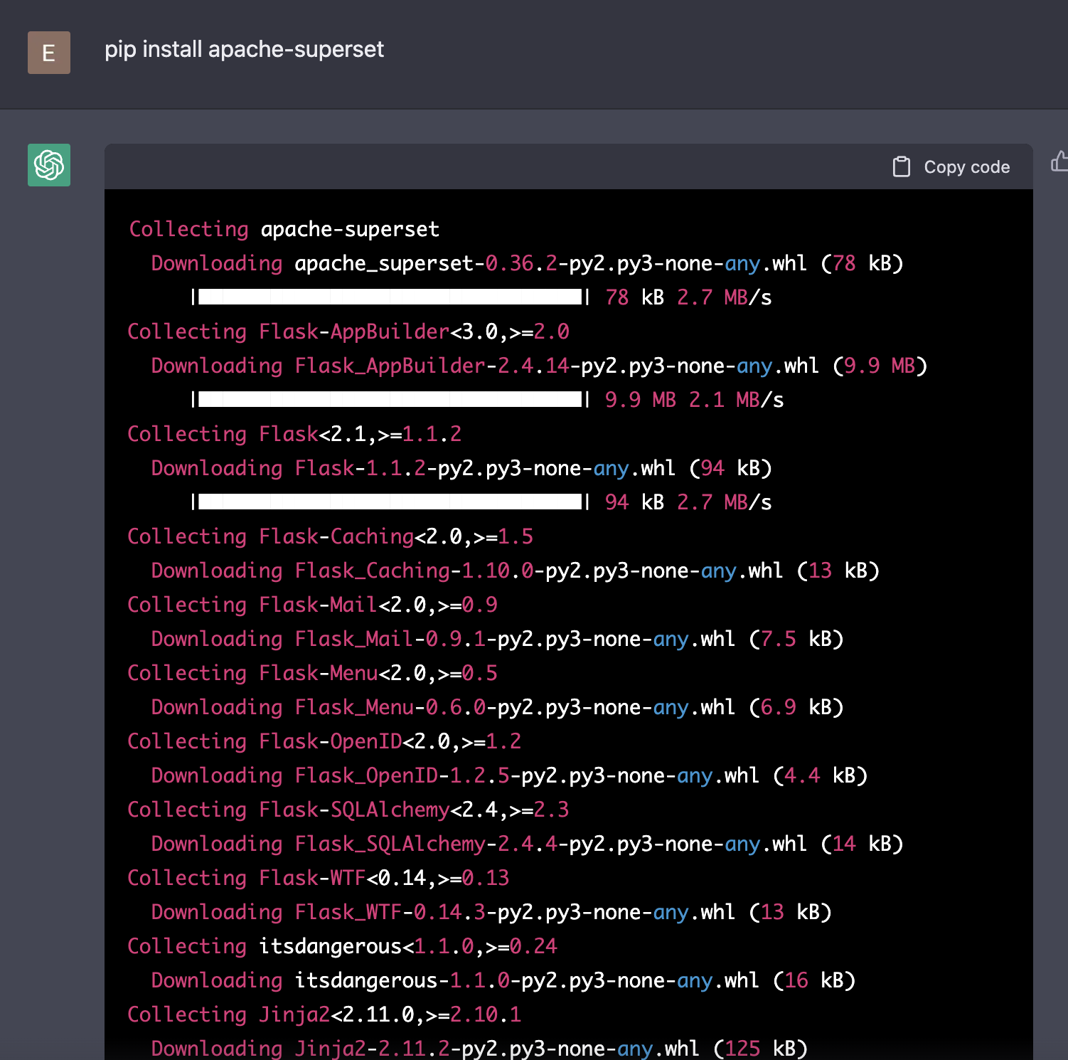 Installing Superset in GPT's mind