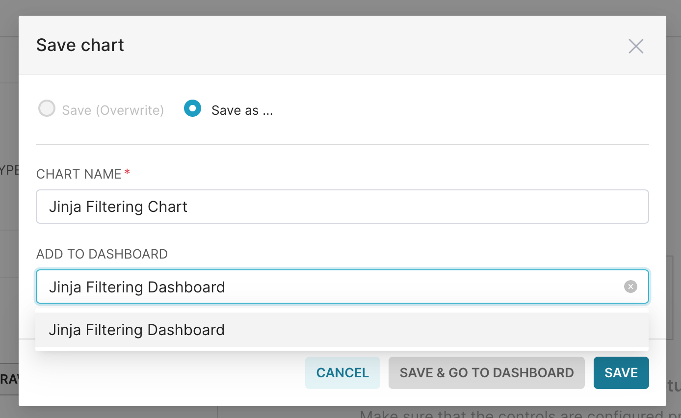 save and go to dashboard
