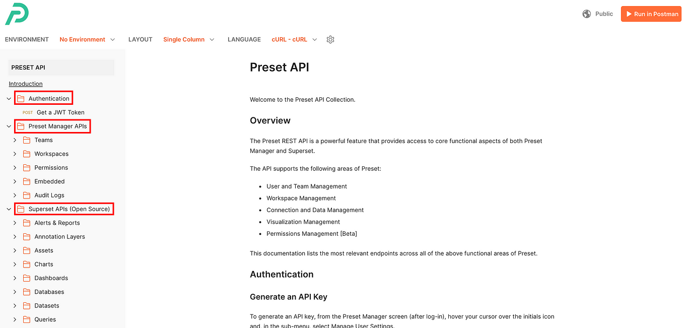 Key API Documentation Areas