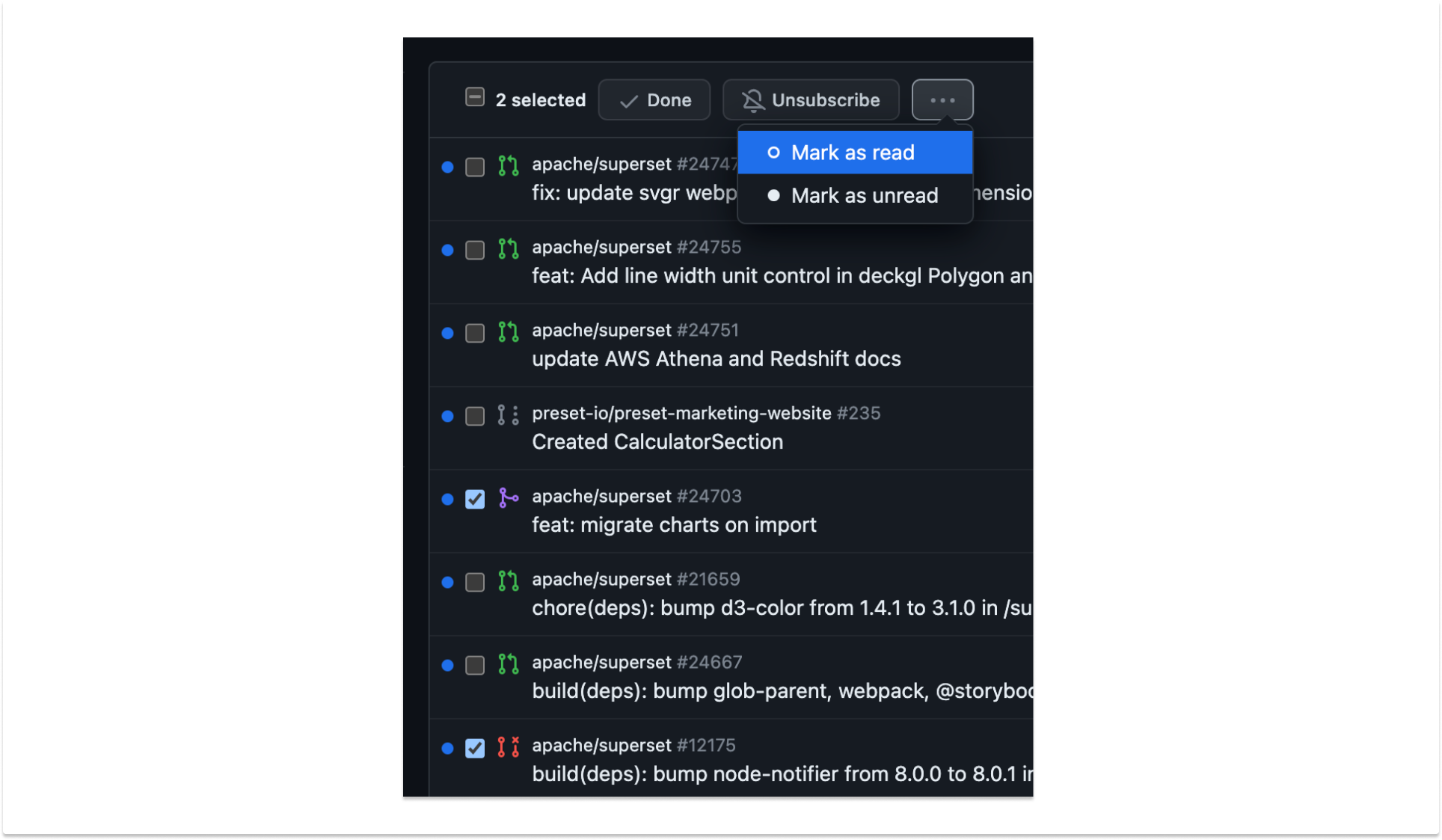 Bundle notifications 2
