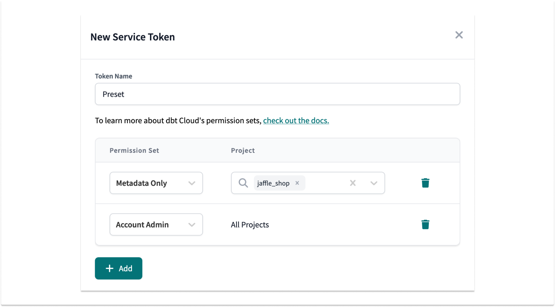 dbt cloud - account setting