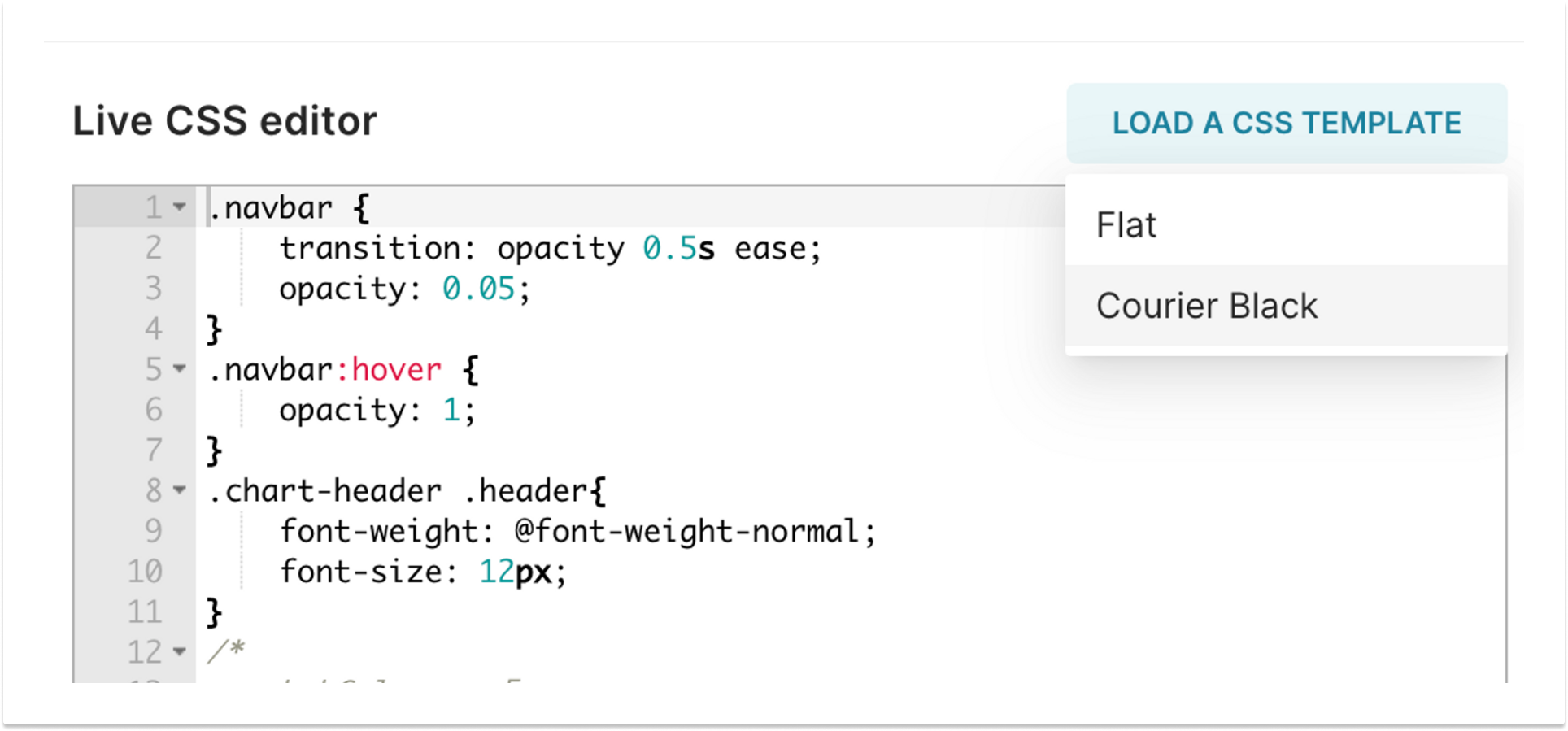 CSS Editor Templates