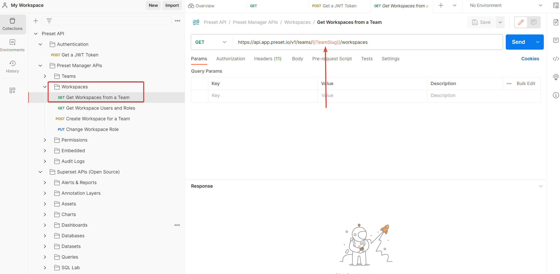 Get Workspaces from Team