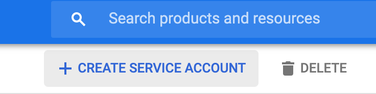 Create Service account