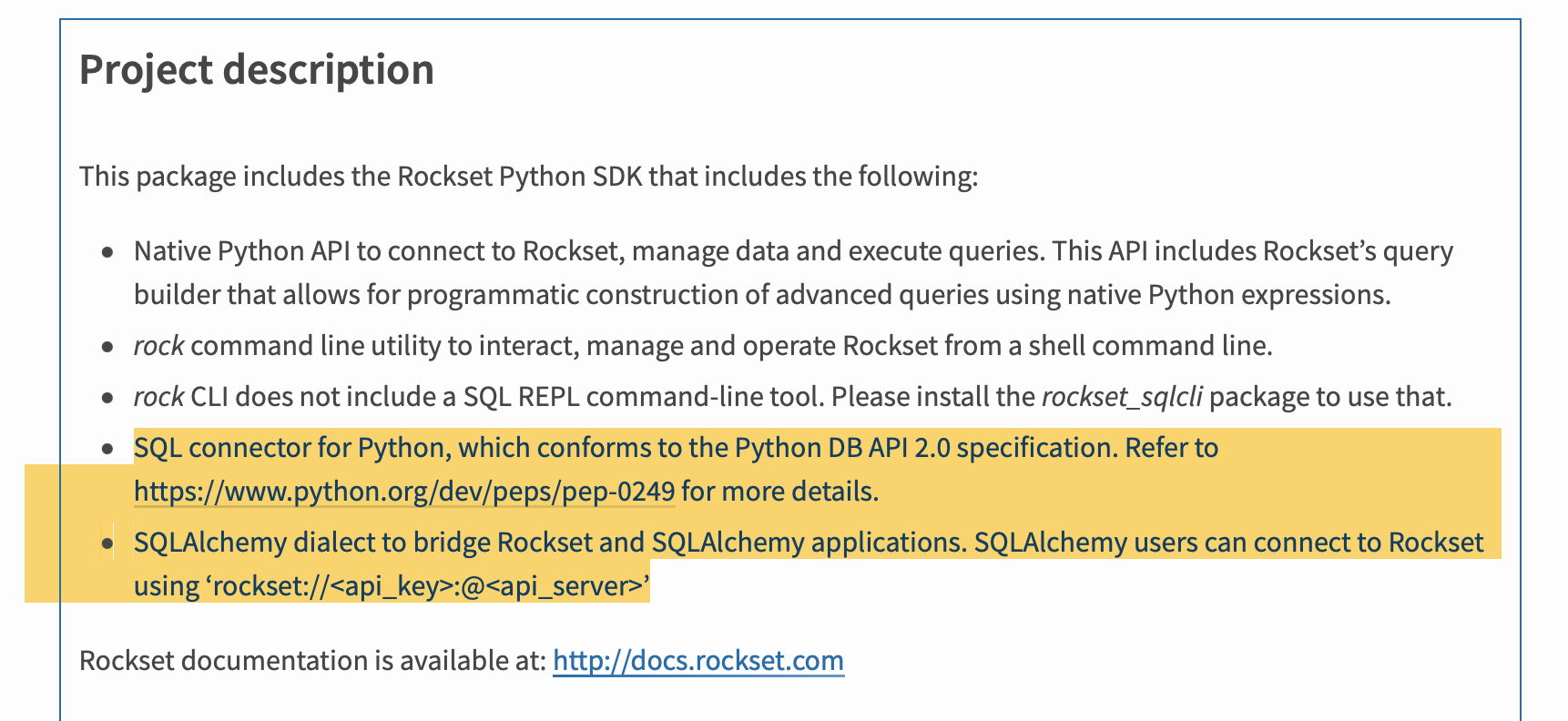 Rockset Python Driver