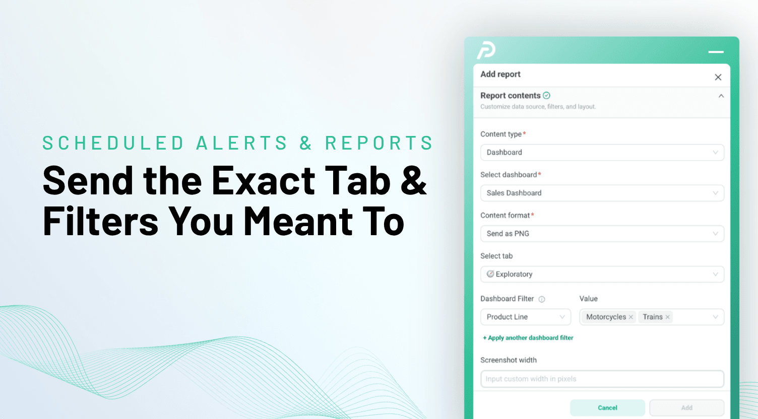 Scheduled Reports Now Deliver Filtered, Tabbed Dashboards